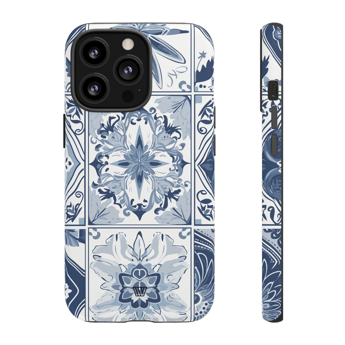 Azulejo azul y blanco | Funda resistente para teléfono