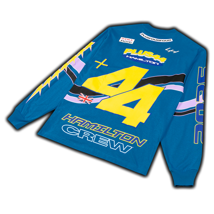 Camiseta de manga larga Hamilton Moto +44 - Azul