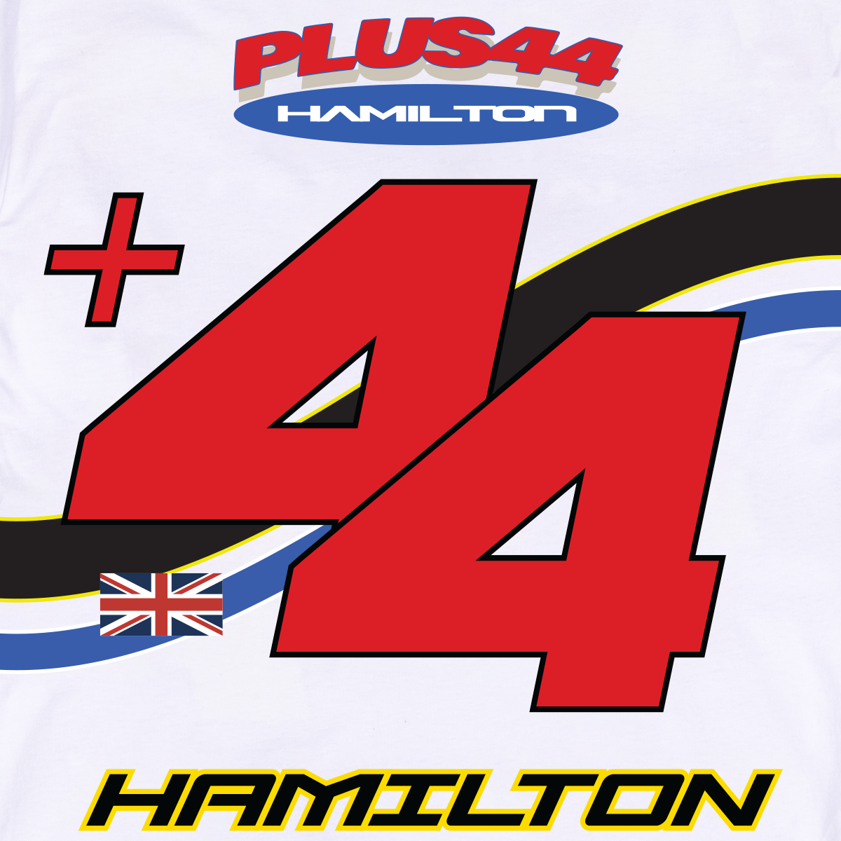 Camiseta de manga larga Hamilton Moto +44 - Blanca