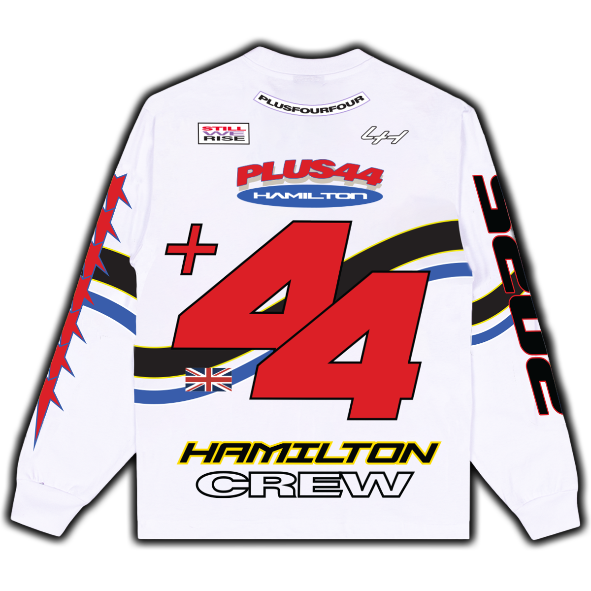 Camiseta de manga larga Hamilton Moto +44 - Blanca