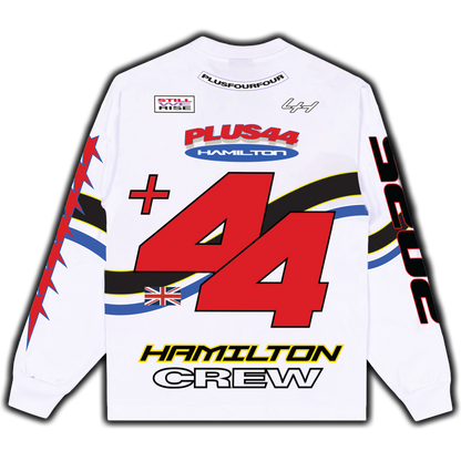 Camiseta de manga larga Hamilton Moto +44 - Blanca