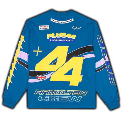 Camiseta de manga larga Hamilton Moto +44 - Azul