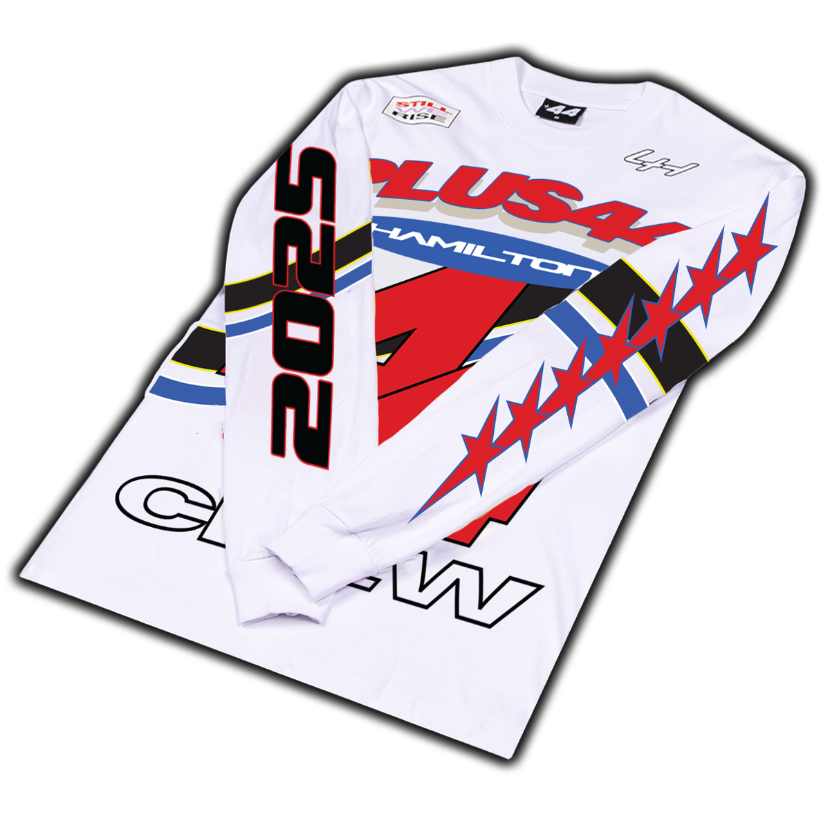 Camiseta de manga larga Hamilton Moto +44 - Blanca