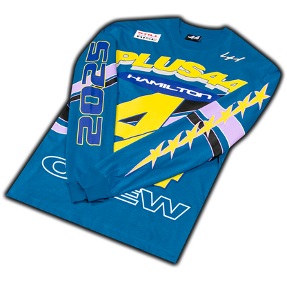 Camiseta de manga larga Hamilton Moto +44 - Azul