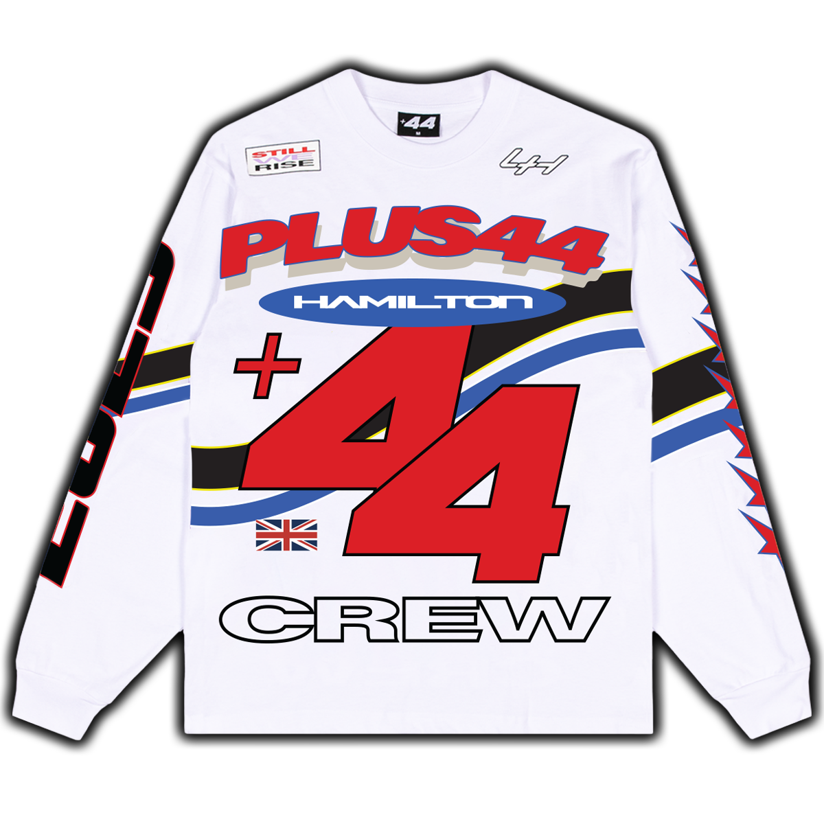 Camiseta de manga larga Hamilton Moto +44 - Blanca