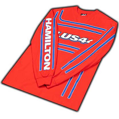 Camiseta de manga larga de carreras vintage PLUS44