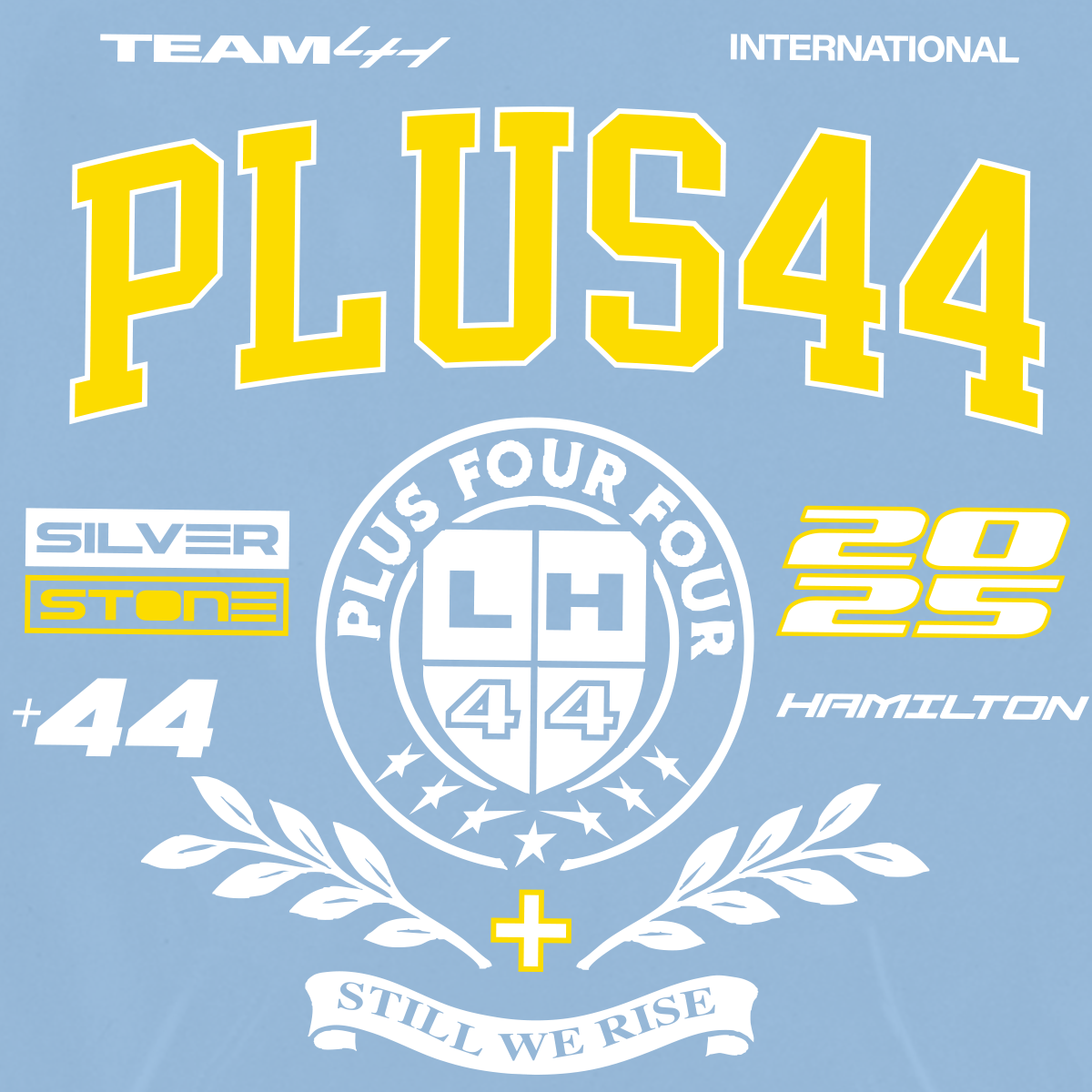 Sudadera universitaria +44 PLUS44 - Azul