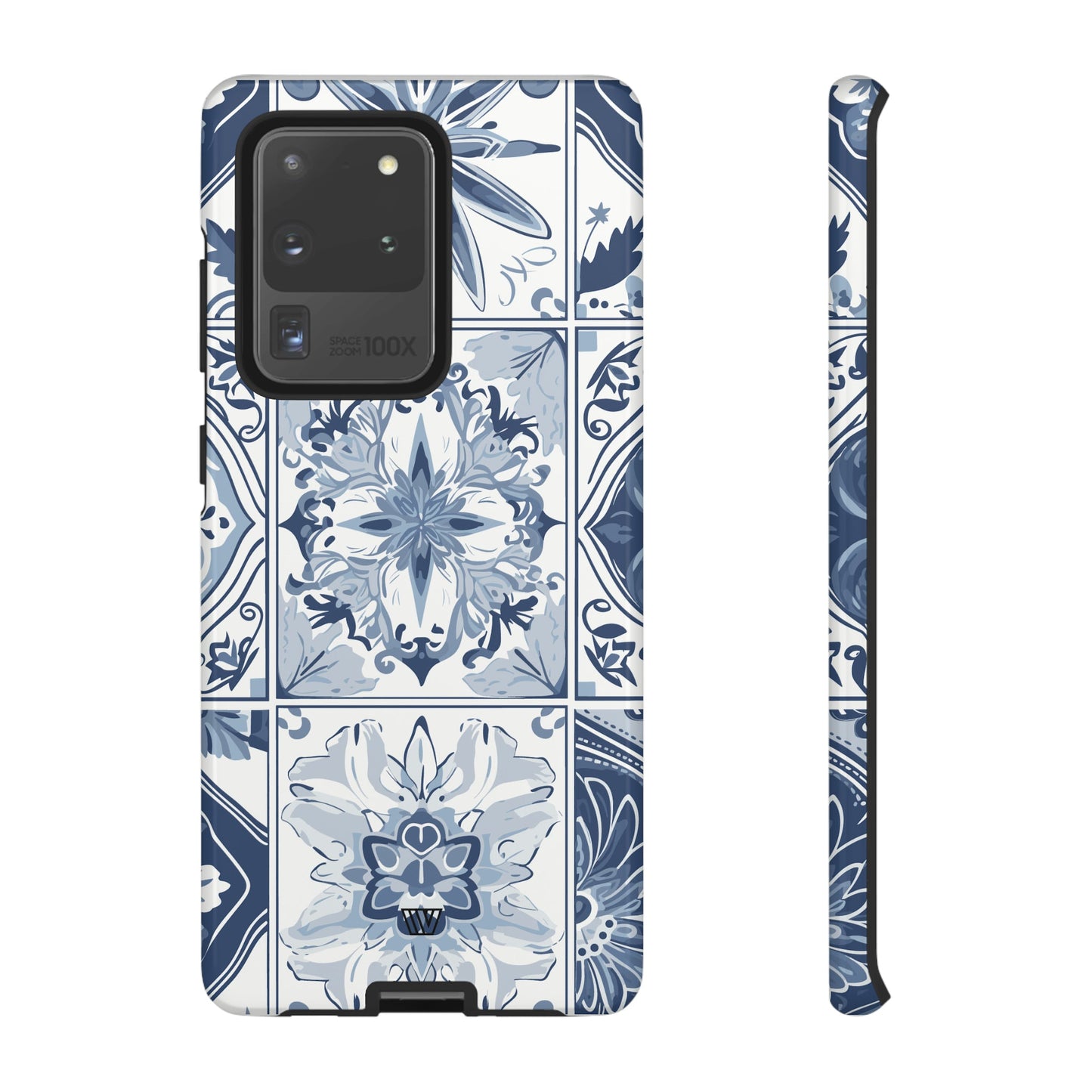 Azulejo azul y blanco | Funda resistente para teléfono