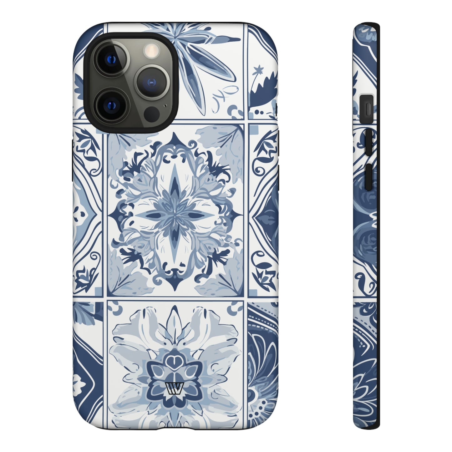 Azulejo azul y blanco | Funda resistente para teléfono