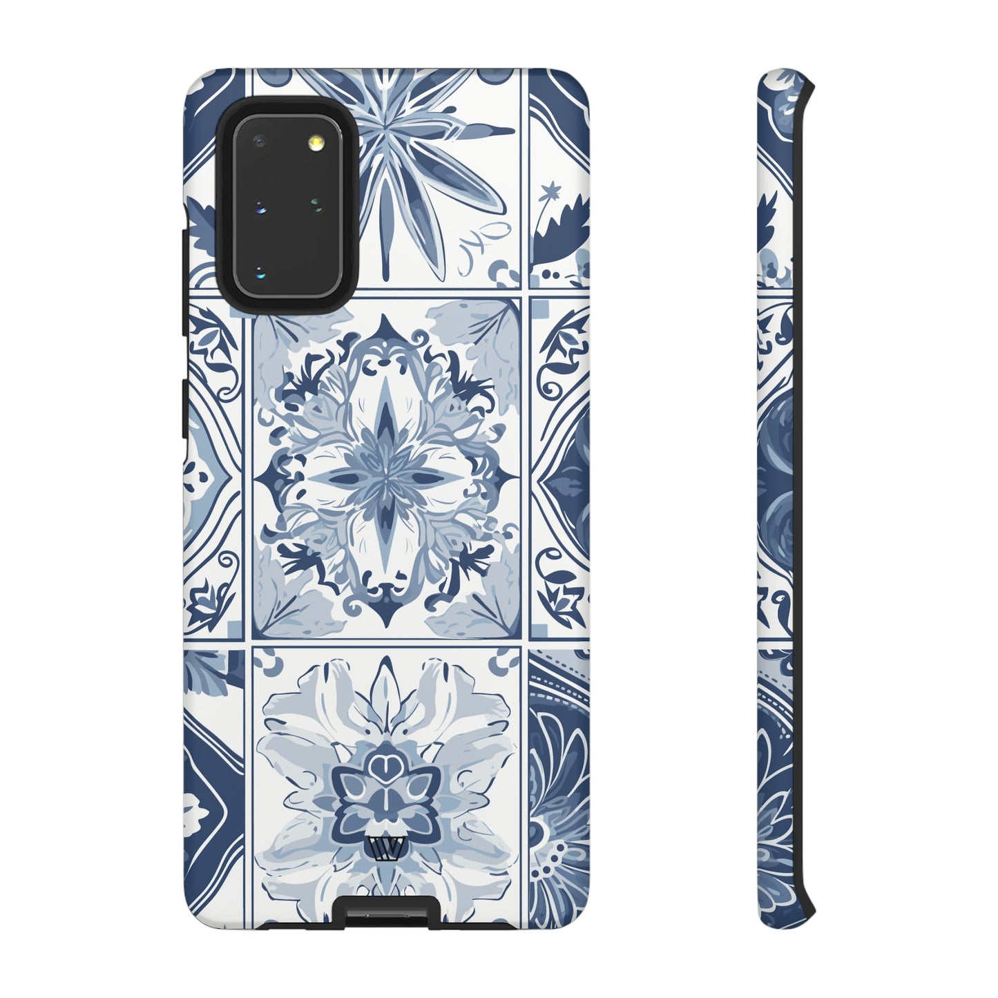 Azulejo azul y blanco | Funda resistente para teléfono