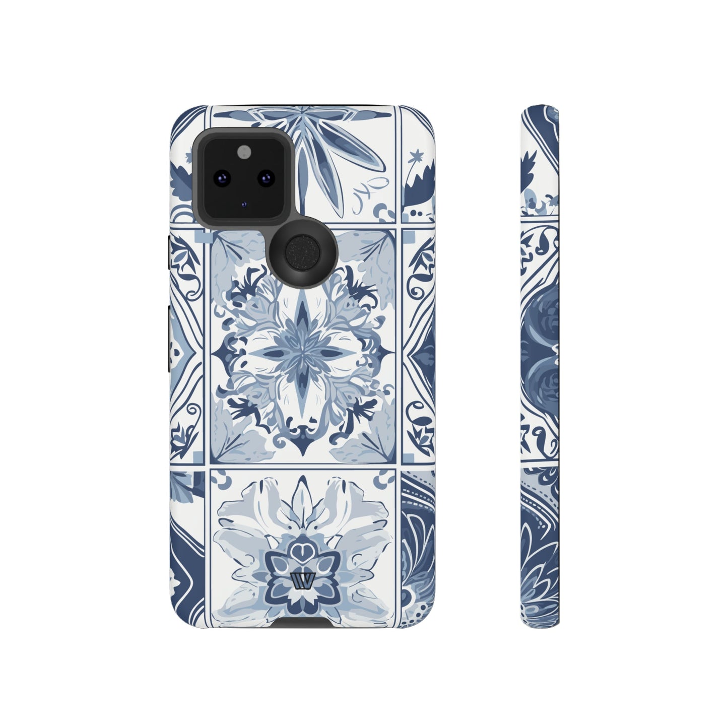 Azulejo azul y blanco | Funda resistente para teléfono