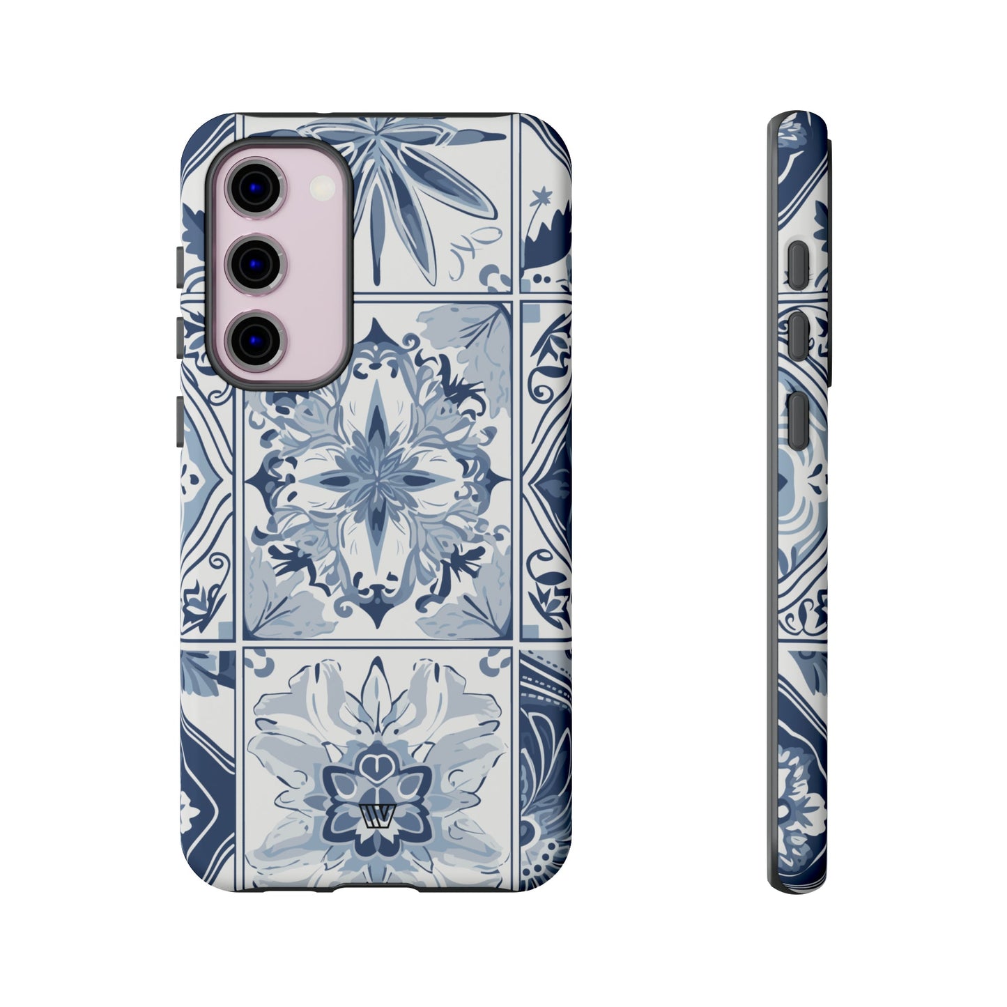 Azulejo azul y blanco | Funda resistente para teléfono
