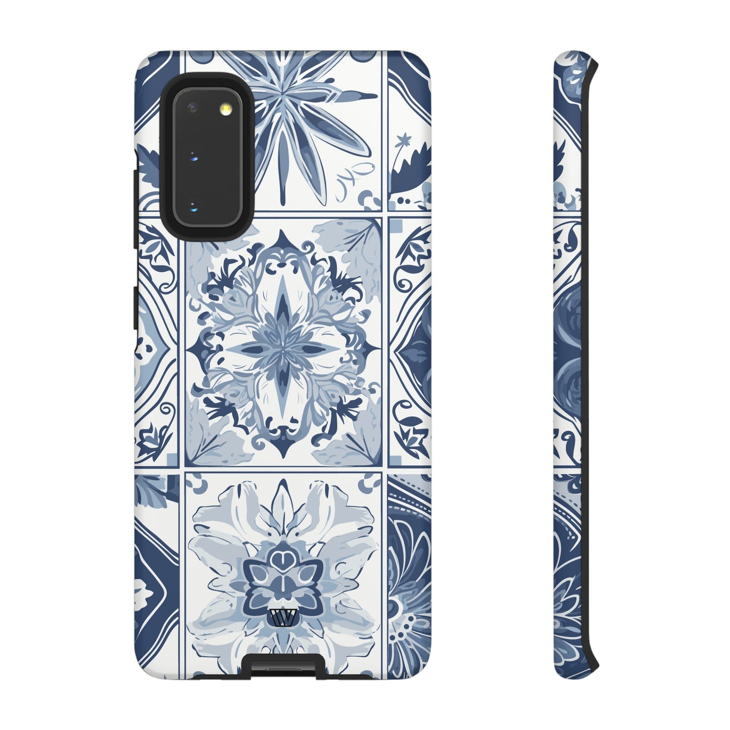 Azulejo azul y blanco | Funda resistente para teléfono