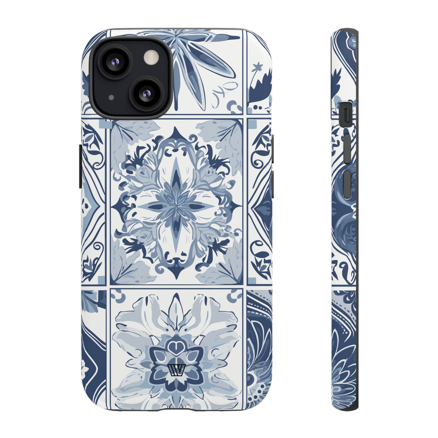 Azulejo azul y blanco | Funda resistente para teléfono