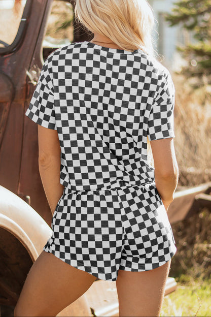 Checker T-Shirt and Skort Set