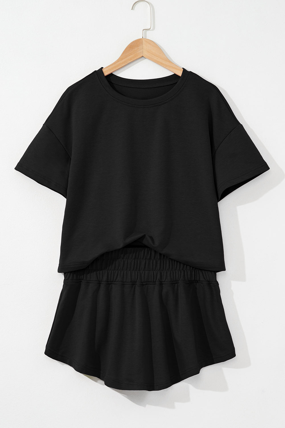 Cropped Tee and Ruffle Skort Set
