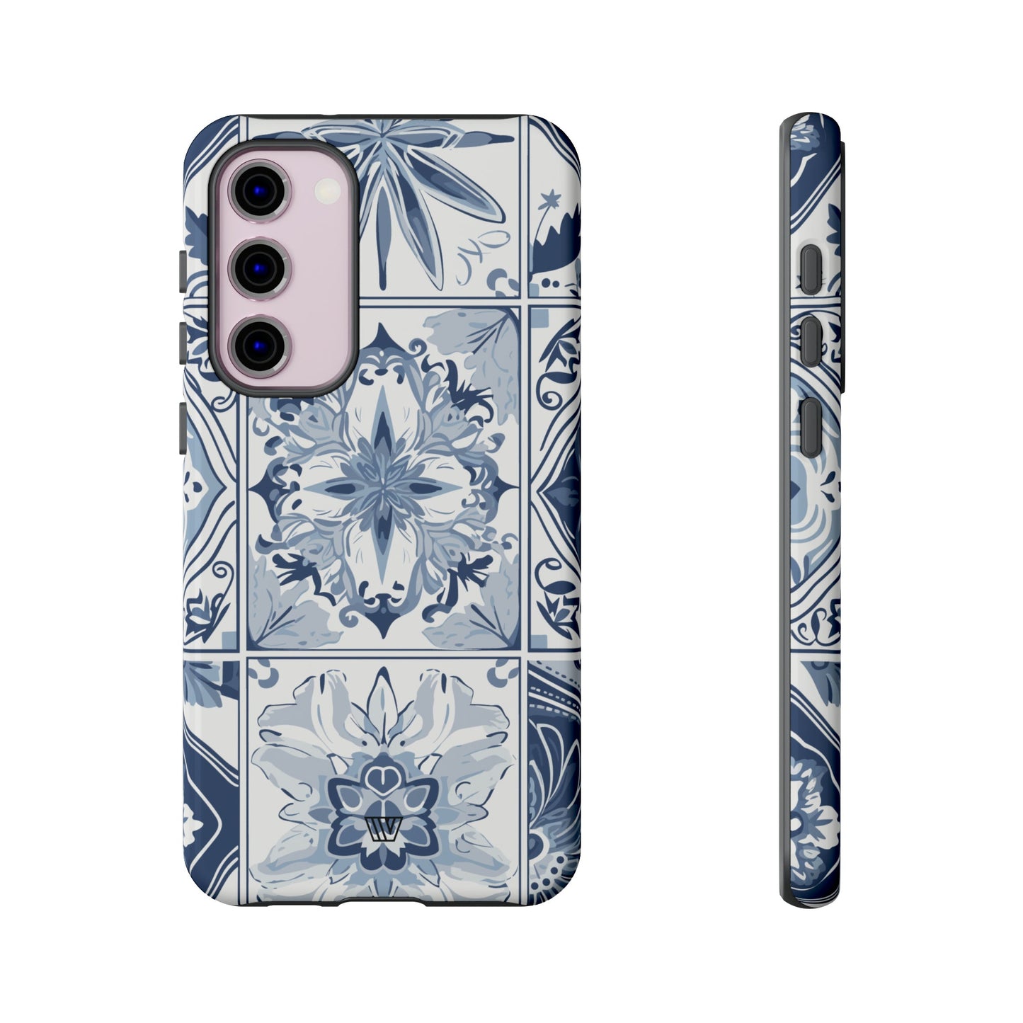 Azulejo azul y blanco | Funda resistente para teléfono