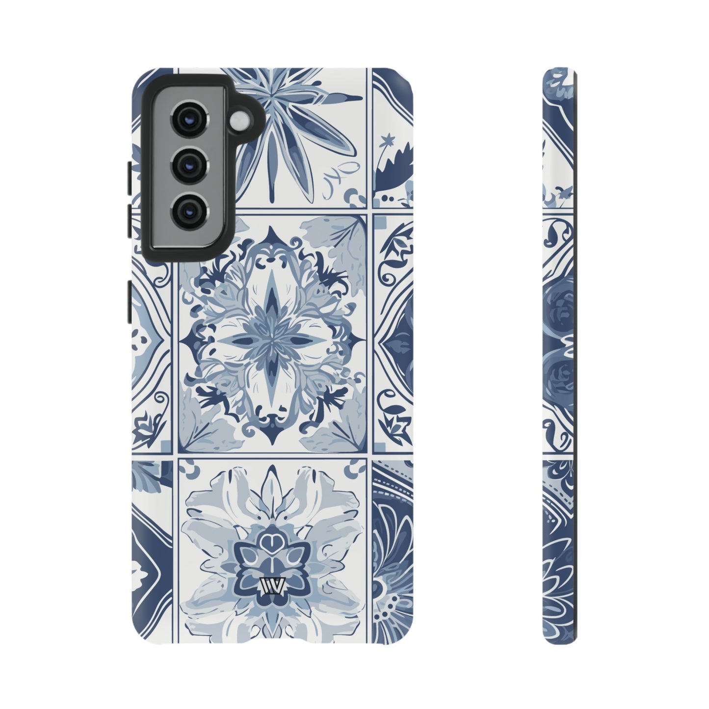 Azulejo azul y blanco | Funda resistente para teléfono