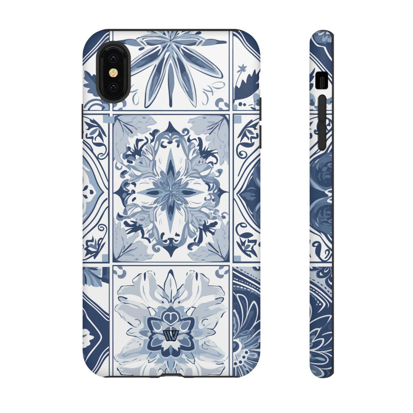 Azulejo azul y blanco | Funda resistente para teléfono