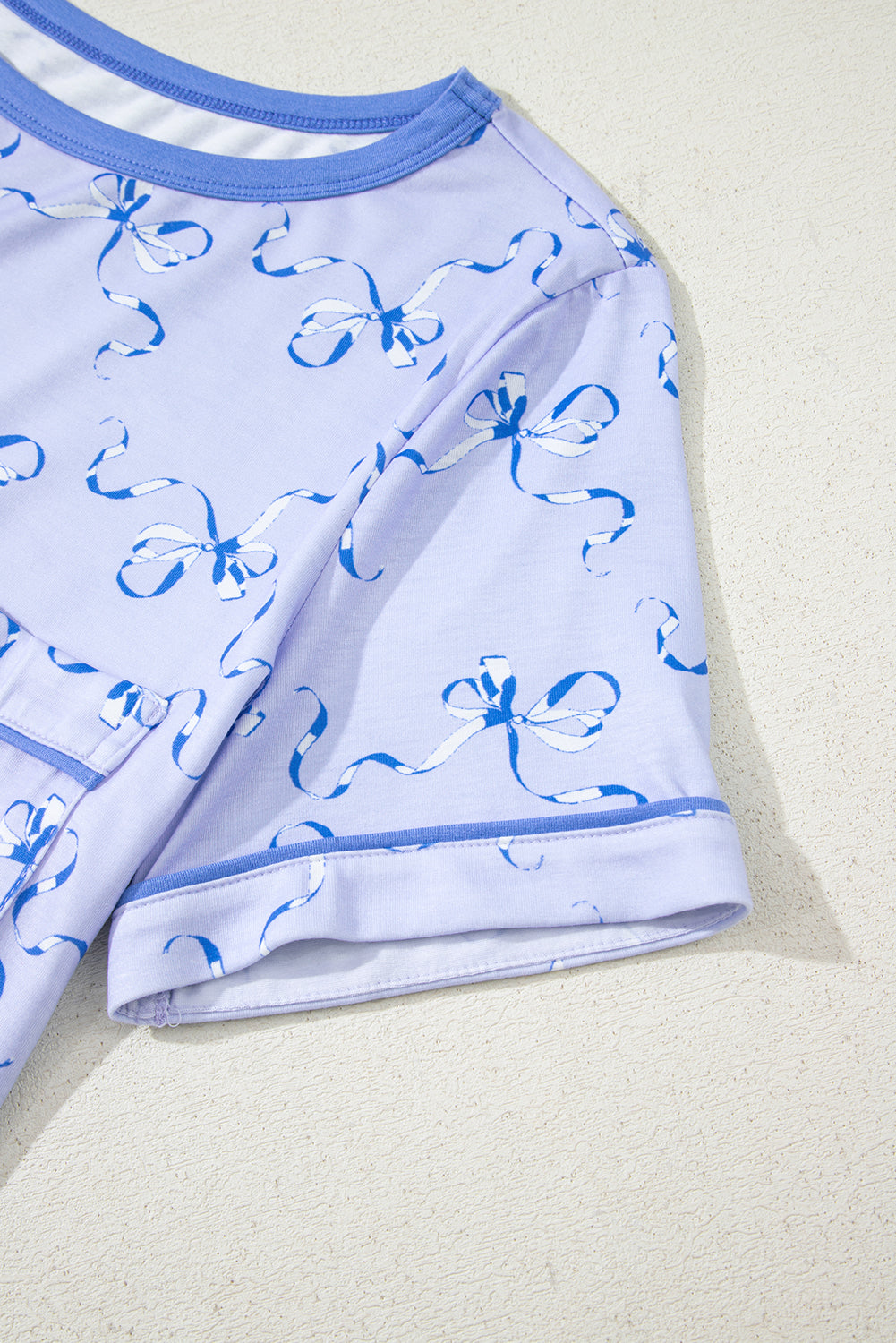 Bow Tee and Shorts Lounge Set
