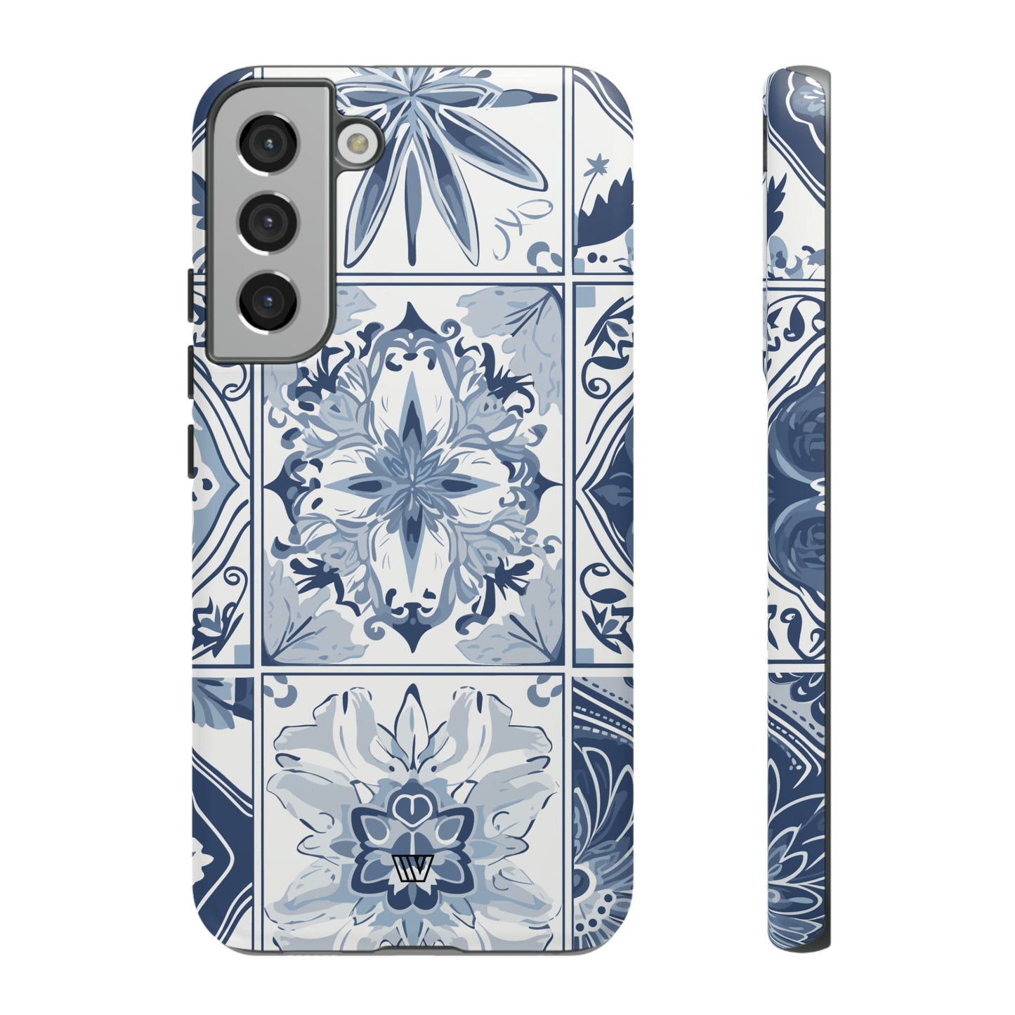 Azulejo azul y blanco | Funda resistente para teléfono