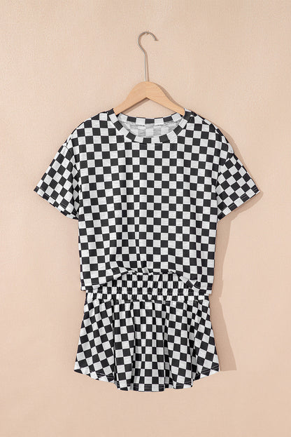 Checker T-Shirt and Skort Set