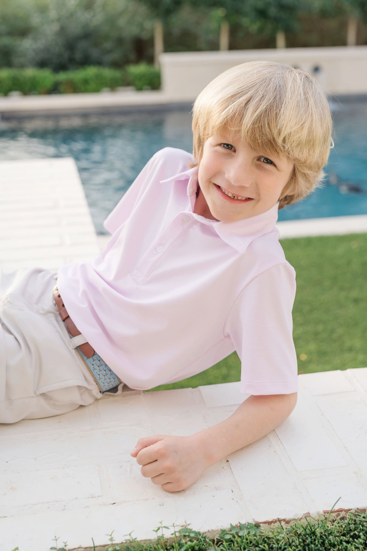 Polo deportivo Will para niño de LH Sport - Rayas rosas