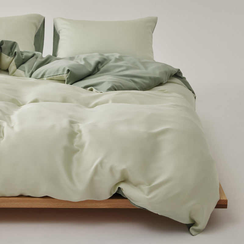 Adeline Pastel Silky Cooling TENCEL™ Bedding Set / White