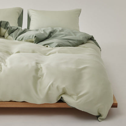 Adeline Pastel Silky Cooling TENCEL™ Bedding Set / White