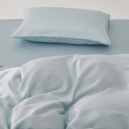 Adeline Pastel Silky Cooling TENCEL™ Bedding Set / White