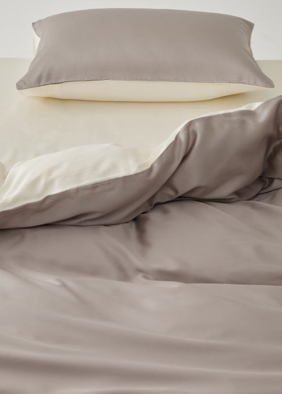 Adeline Pastel Silky Cooling TENCEL™ Bedding Set / White