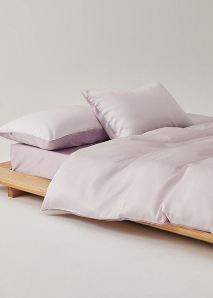 Adeline Pastel Silky Cooling TENCEL™ Bedding Set / White