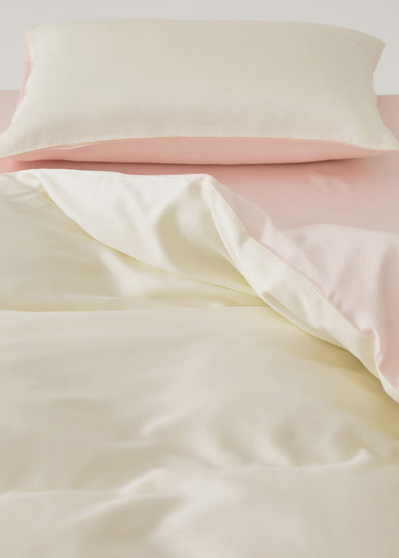 Adeline Pastel Silky Cooling TENCEL™ Bedding Set / Cream