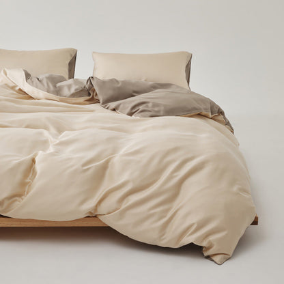 Adeline Pastel Silky Cooling TENCEL™ Bedding Set / White