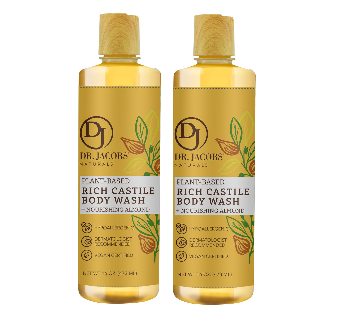 Gel de baño de Castilla con almendras (All American) 32 oz