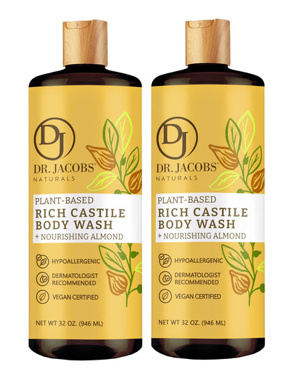 Gel de baño de Castilla con almendras (All American) 32 oz