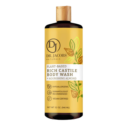 Gel de baño de Castilla con almendras (All American) 32 oz