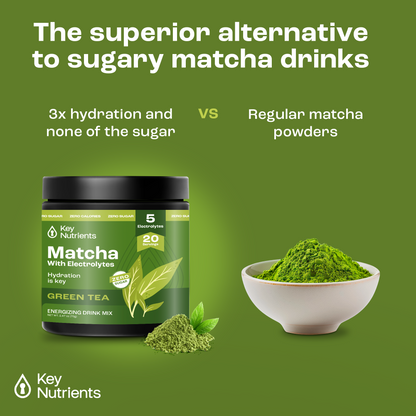Matcha en polvo con electrolitos