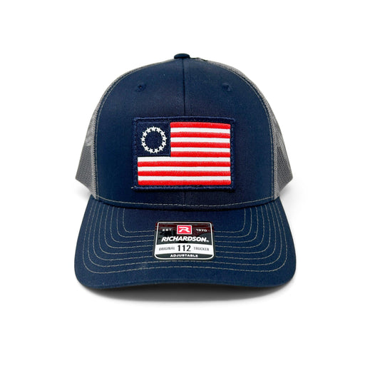 Betsy Ross Patch Hat | Richardson 112 | Navy Grey