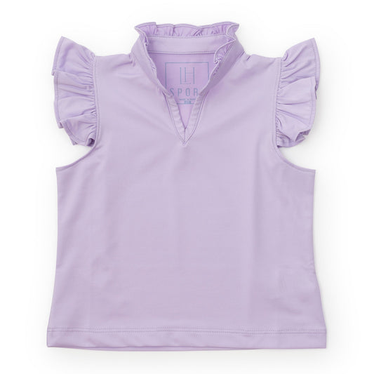 Ellie Girls' Sleeveless Performance Top by LH Sport - Lavender