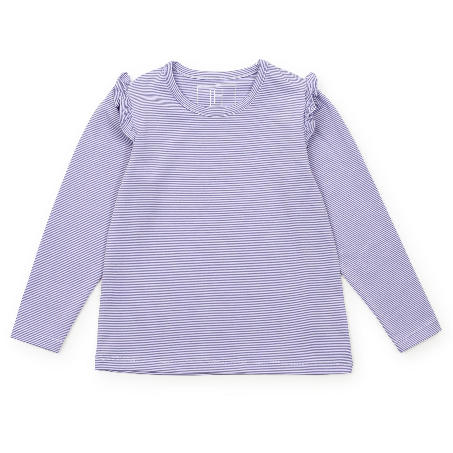 Camiseta deportiva de manga larga Mia para niña de LH Sport - Rayas moradas