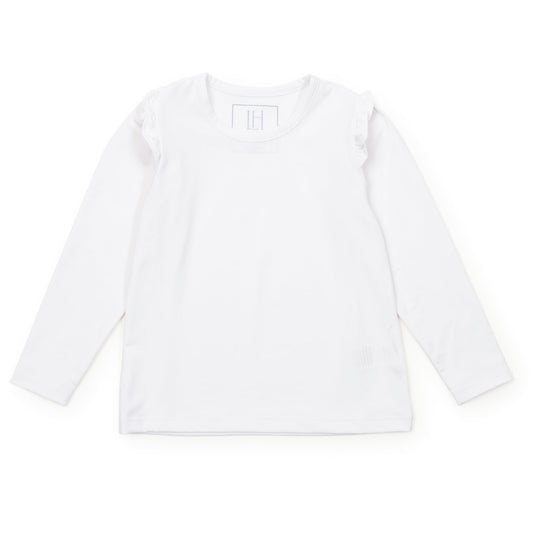 Mia Girls' Longsleeve Performance Top by LH Sport - White