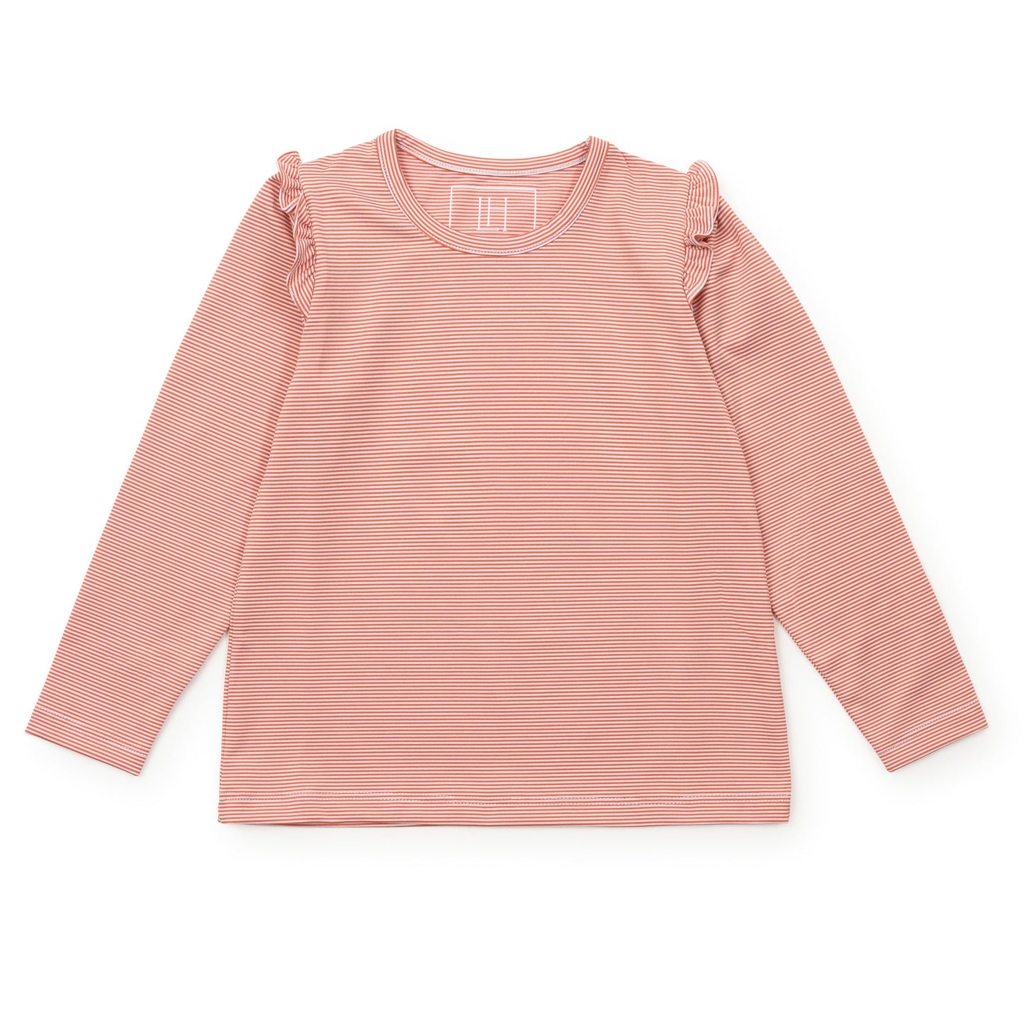 Camiseta deportiva de manga larga Mia para niña de LH Sport - Rayas naranjas