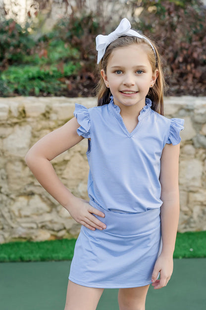 Falda deportiva Margot para niña de LH Sport - Rayas azules
