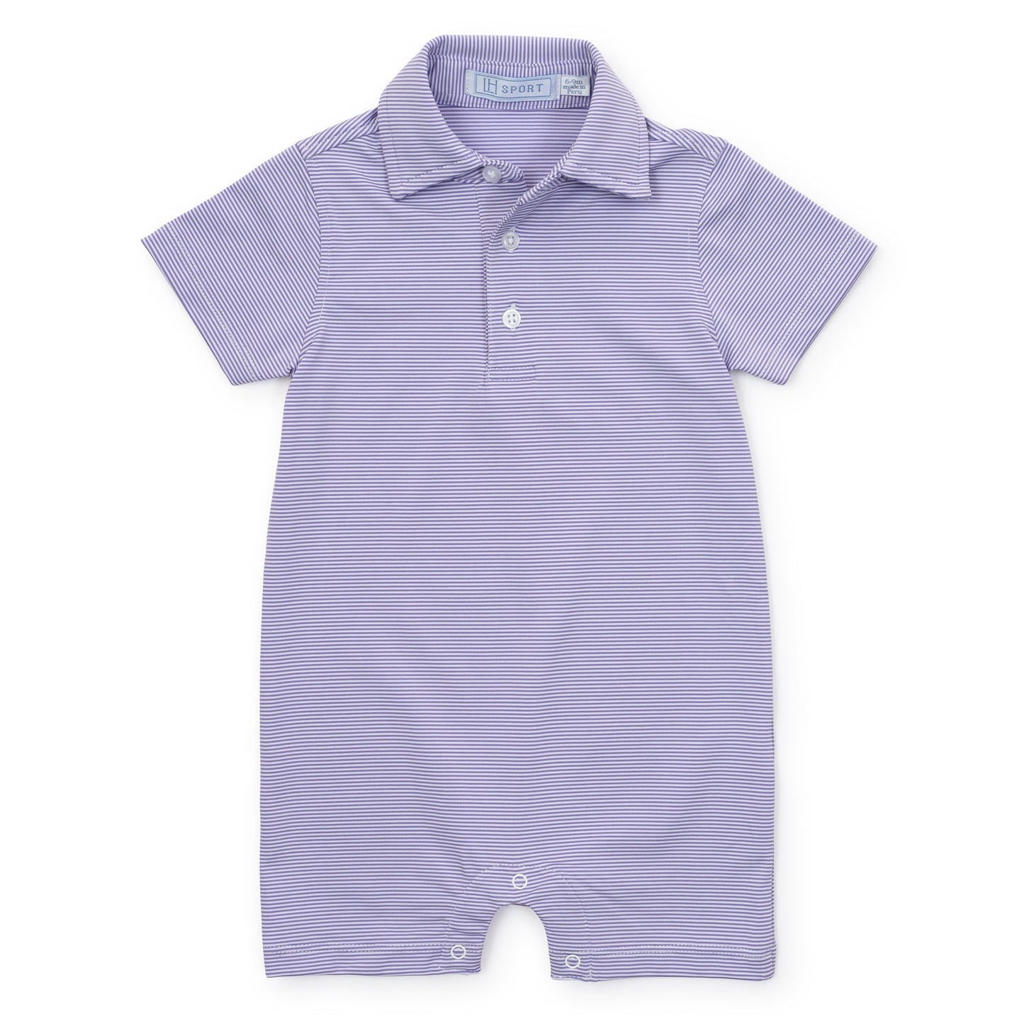 Austin Boys' Performance Shortall by LH Sport - Purple Stripes
