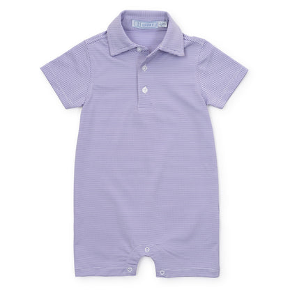 Austin Boys' Performance Shortall by LH Sport - Purple Stripes