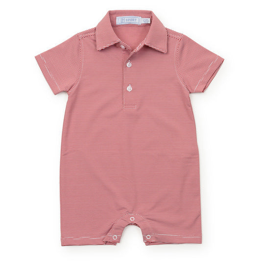 Austin Boys' Performance Shortall by LH Sport - Red Stripes