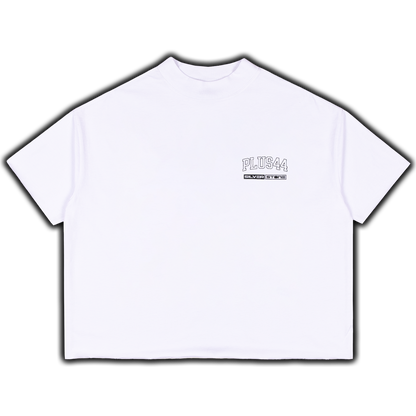 Camiseta universitaria cuadrada PLUS44