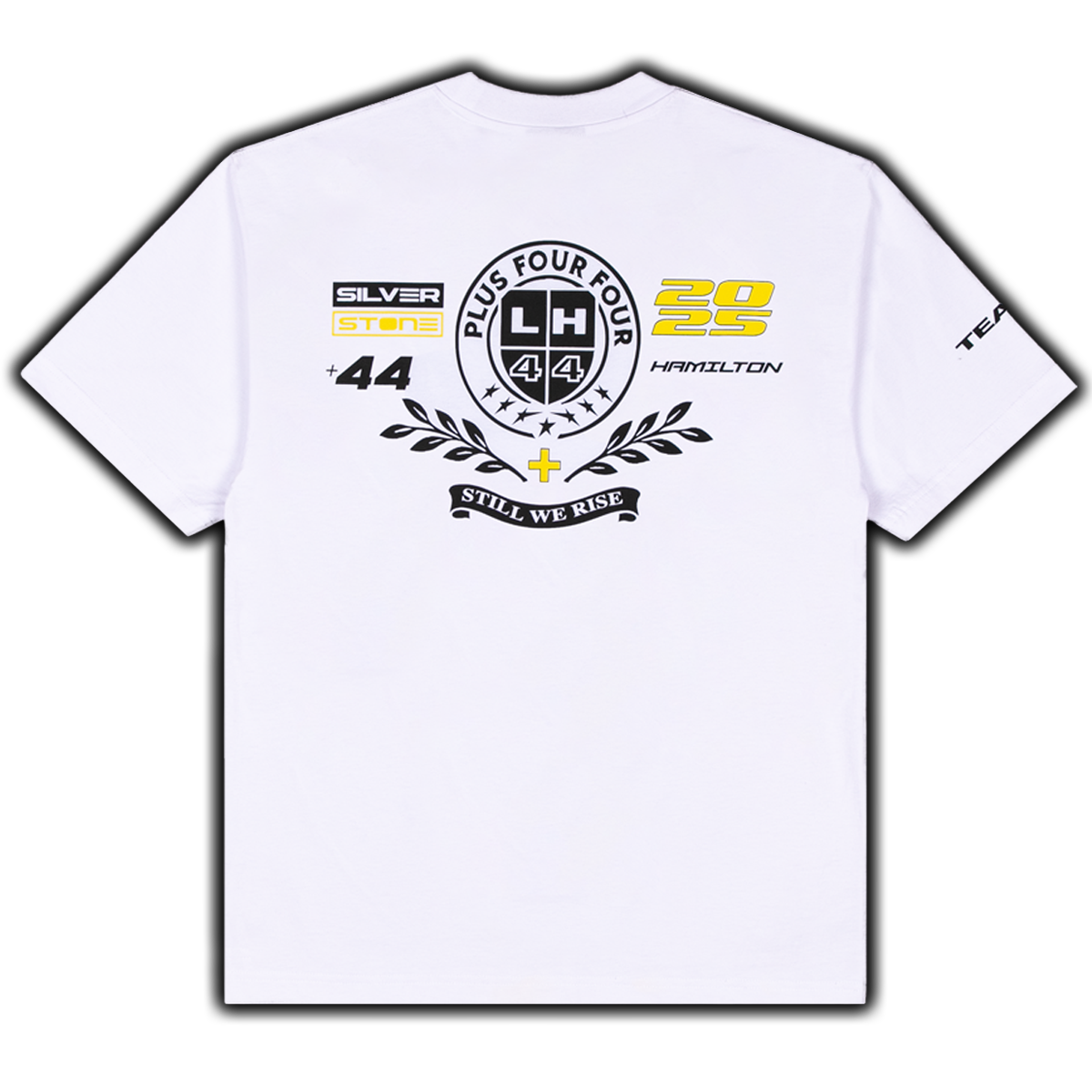 Camiseta universitaria PLUS44 - Blanca