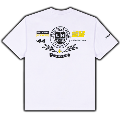 Camiseta universitaria PLUS44 - Blanca